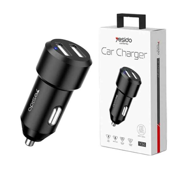 Y34 Dual Port Car Charger YESIDO