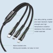 خرید اینترنتی کابل تبدیل USB به لایتنینگ/USB-C/microUSB یسیدو مدل CA44