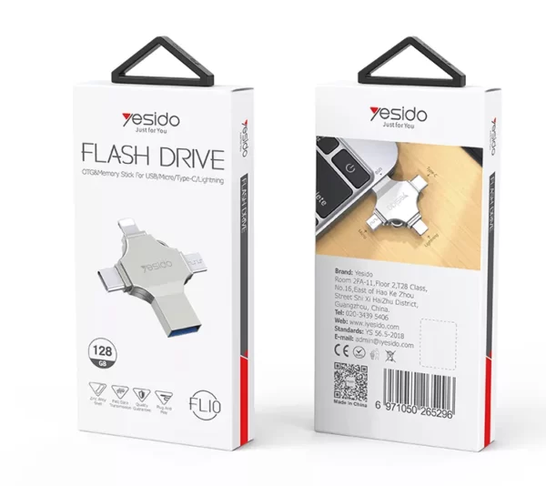 خرید مبدل +‌ فلش مموری یسیدو 64 گیگابایت YESIDO FL10 64GB Flash Drive