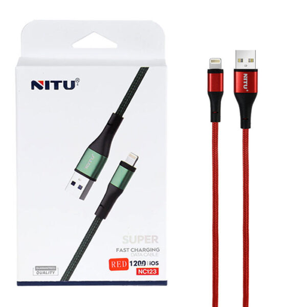خرید کابل USB به لایتنینگ نیتو NITU NC123 طول 1.2 متر 3 آمپر