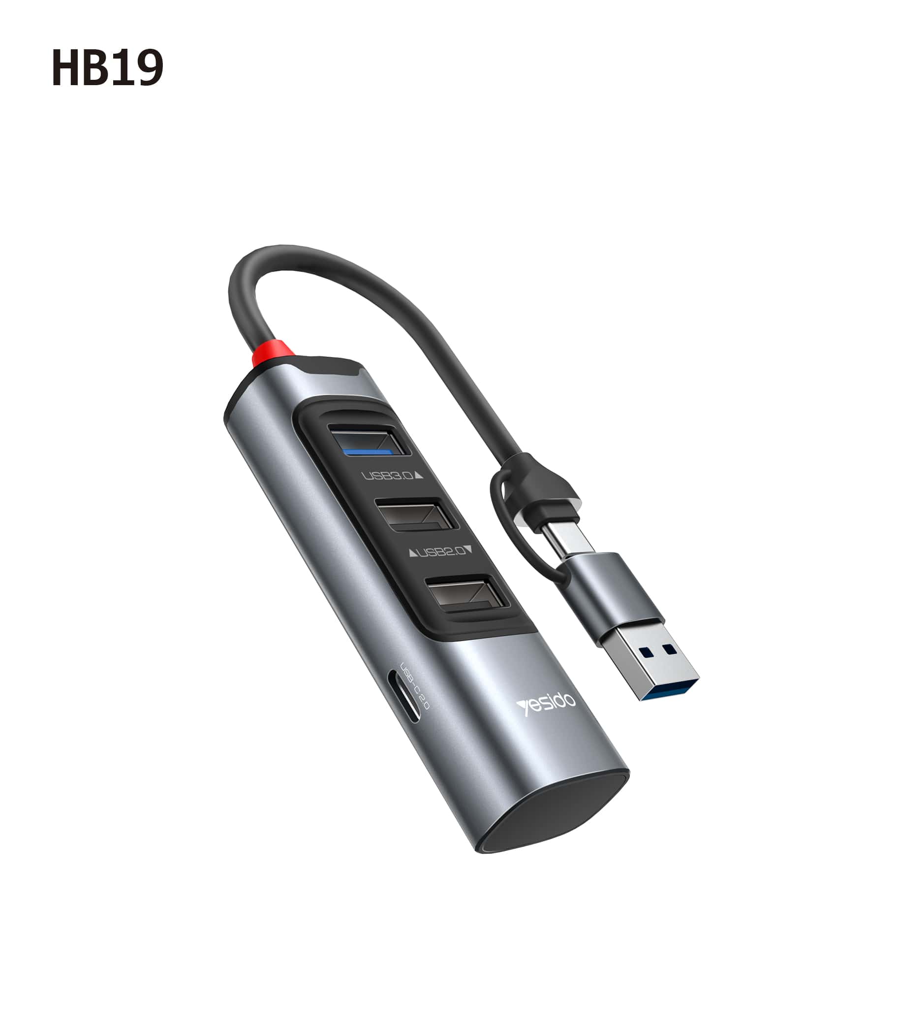Cusb Type هاب 4 پورت USB/TYPE-C یسیدو YESIDO HB19 | آرنیک نمایندگی رسمی یسیدو در ...
