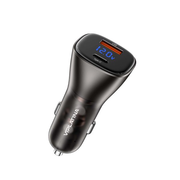 VK17(1) شارژر فندکی سوپر فست شارژ وی آی پلاتینا VIPLATINA VK17 48W PD3.0+QC3.0