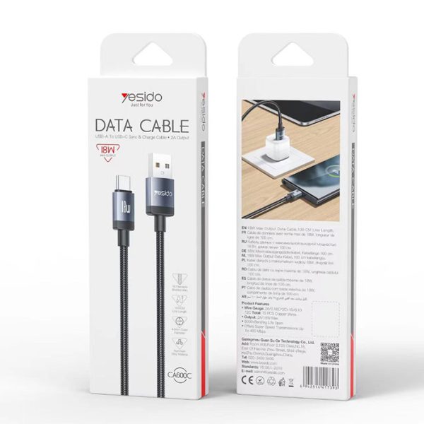 کابل تایپسی یسیدو YESIDO CA600C طول 100 سانتی 18W